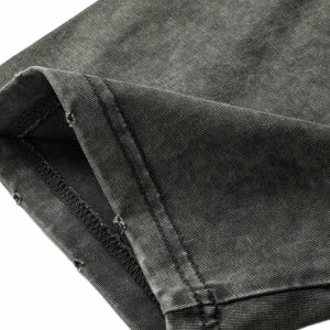 Concert Outfit Vintage Washed Multi-Pocket T-Shirt