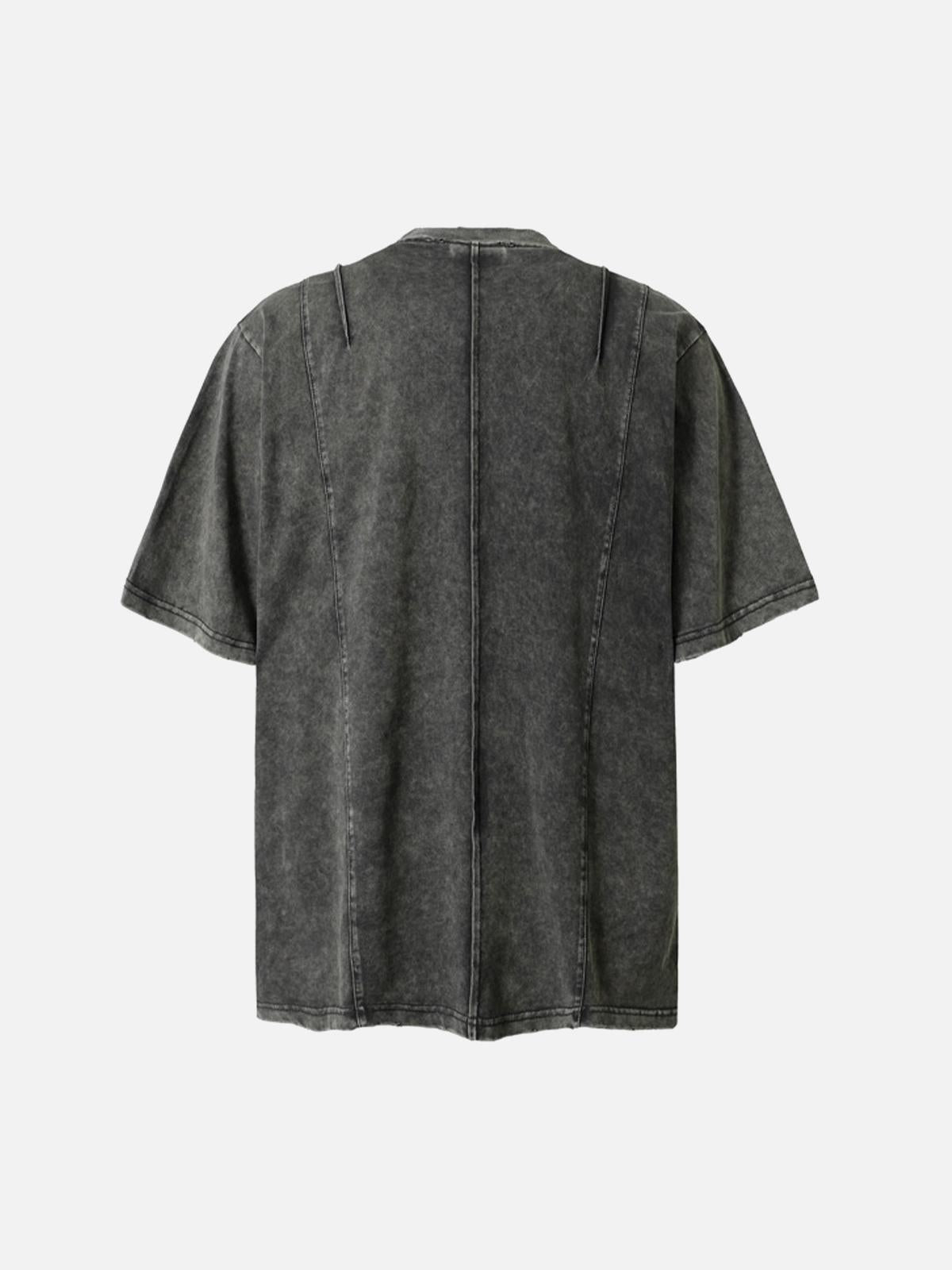 Concert Outfit Vintage Washed Multi-Pocket T-Shirt Concert Outfit Vintage Washed Multi-Pocket T-Shirt