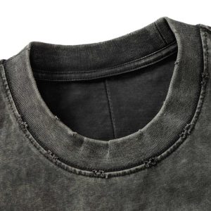 Concert Outfit Vintage Washed Multi-Pocket T-Shirt