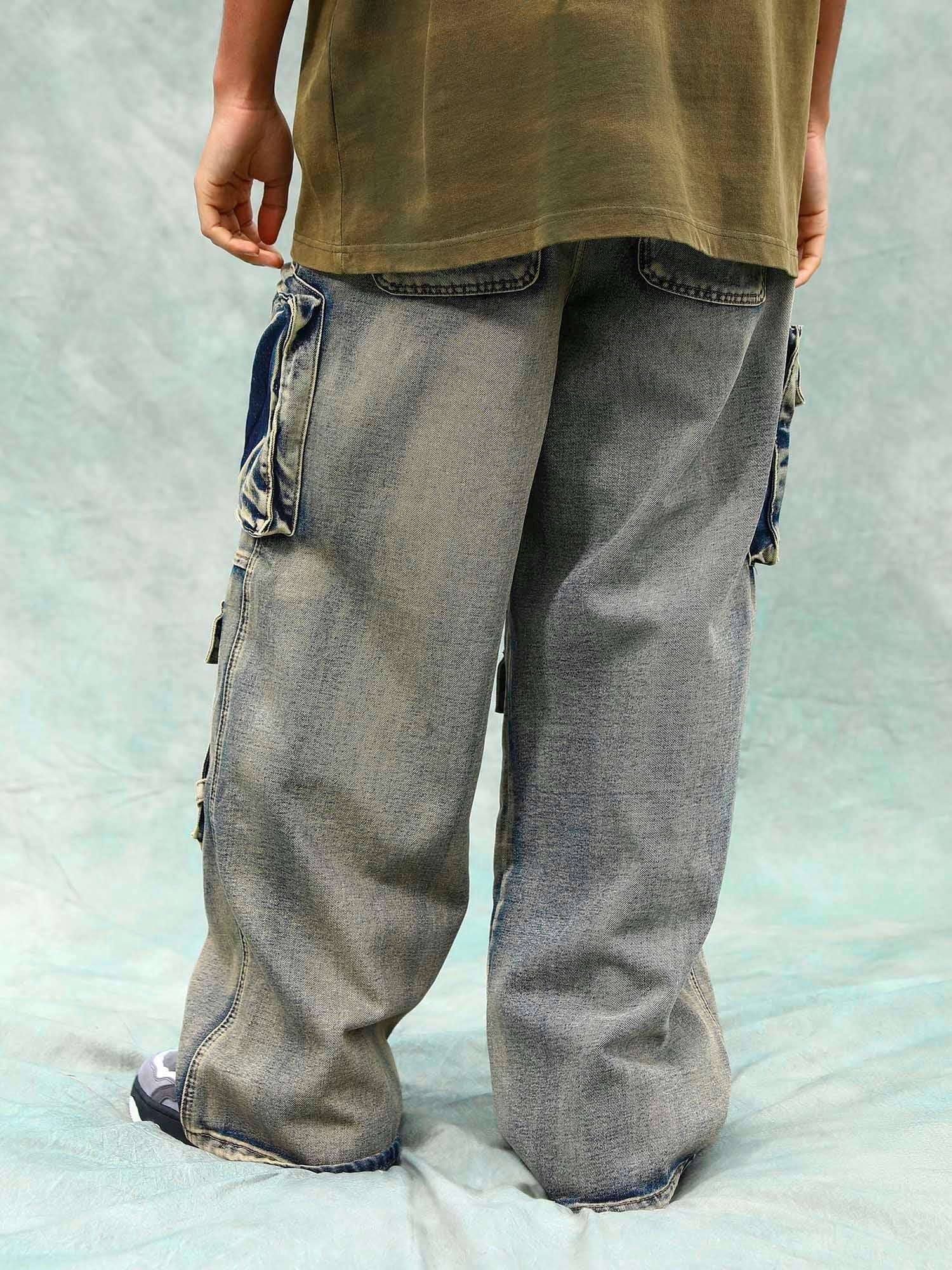 Concert Outfit Vintage Washed Multifunctional Denim Overalls Concert Outfit Vintage Washed Multifunctional Denim Overalls