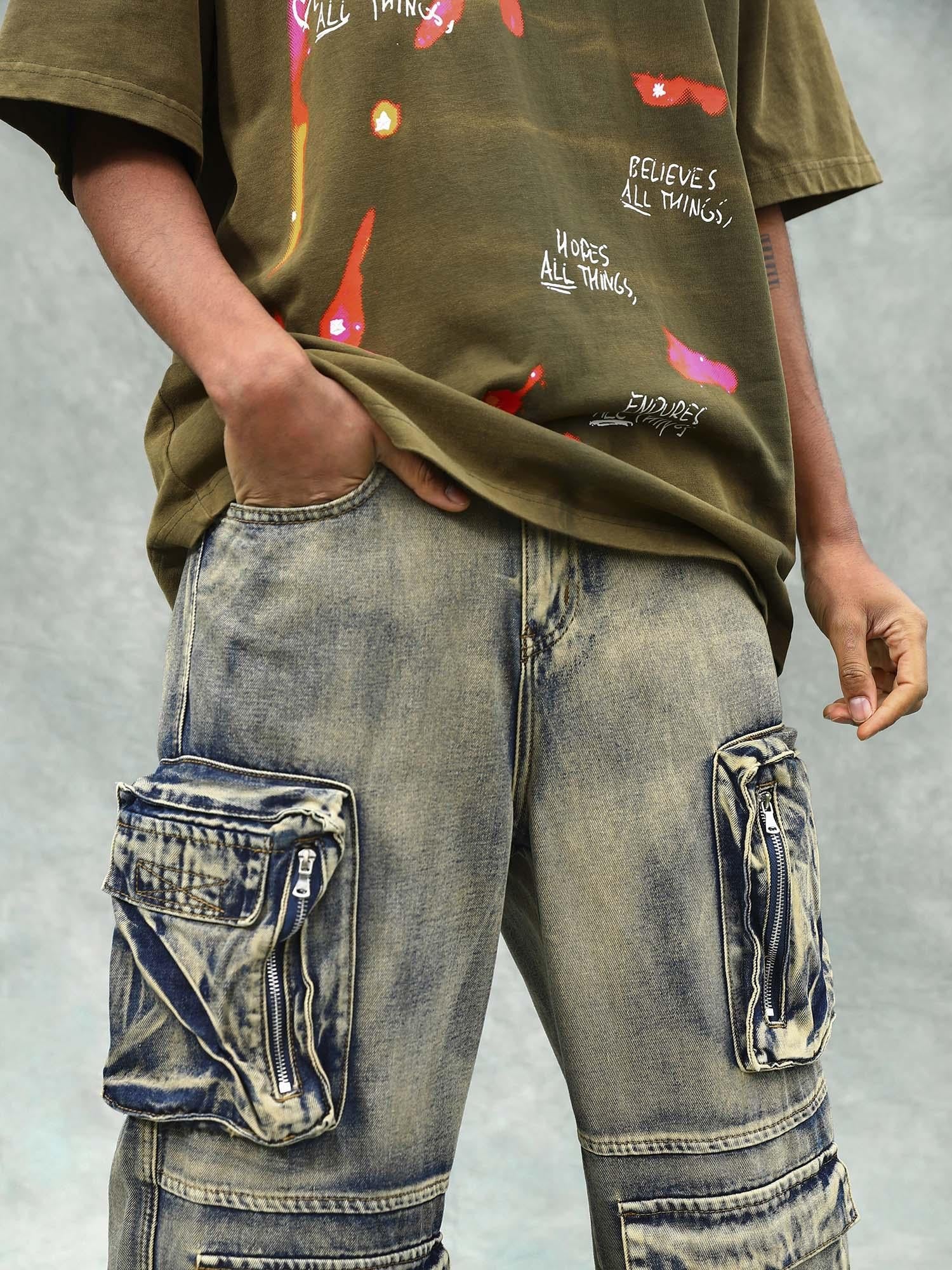 Concert Outfit Vintage Washed Multifunctional Denim Overalls Concert Outfit Vintage Washed Multifunctional Denim Overalls