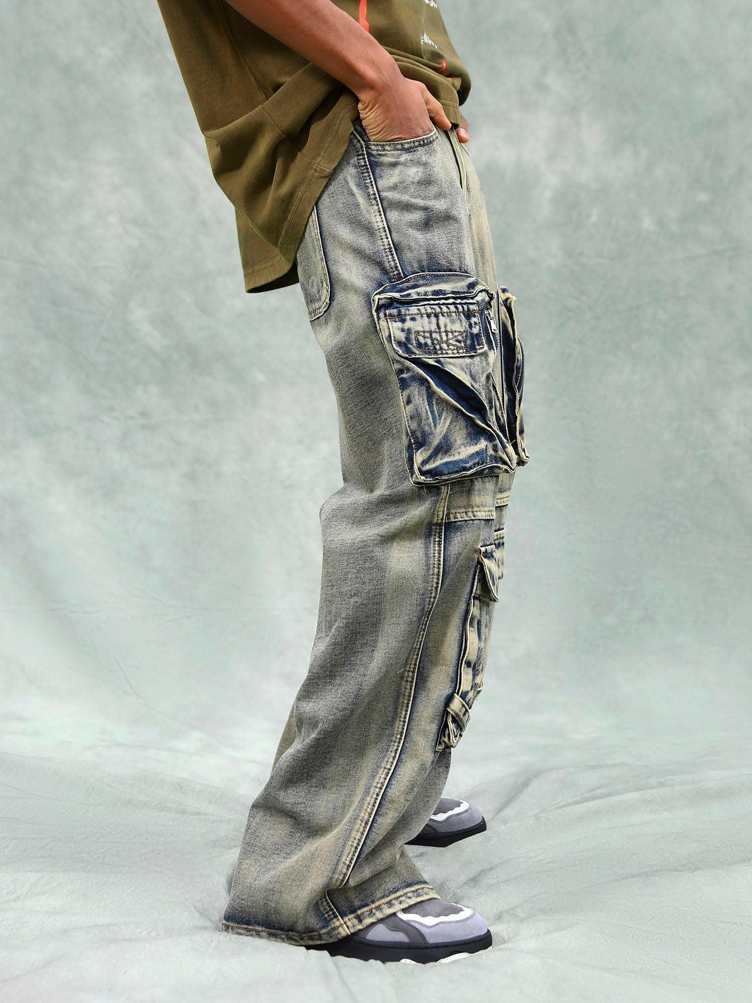 Concert Outfit Vintage Washed Multifunctional Denim Overalls Concert Outfit Vintage Washed Multifunctional Denim Overalls