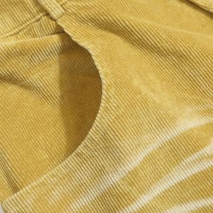 Concert Outfit Vintage Water Ripples Corduroy Straight Leg Pants