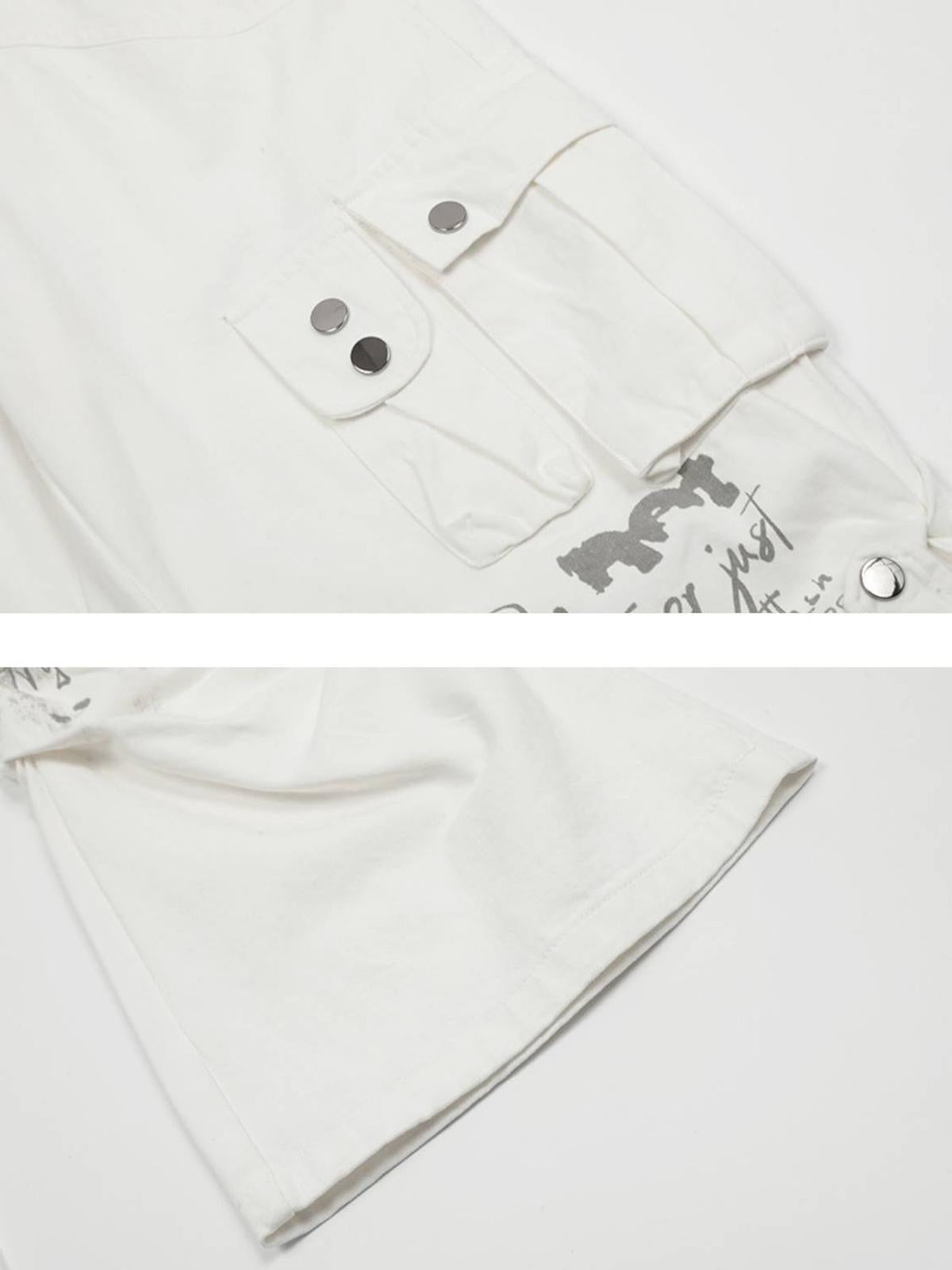 Concert Outfit Vintage Water-Slurry Print Cargo Pants Concert Outfit Vintage Water-Slurry Print Cargo Pants