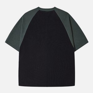 Concert Outfit Waffle Stitching Contrast Tee