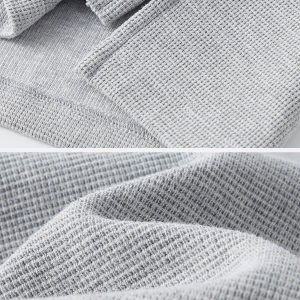 Concert Outfit Waffle Stitching Contrast Tee