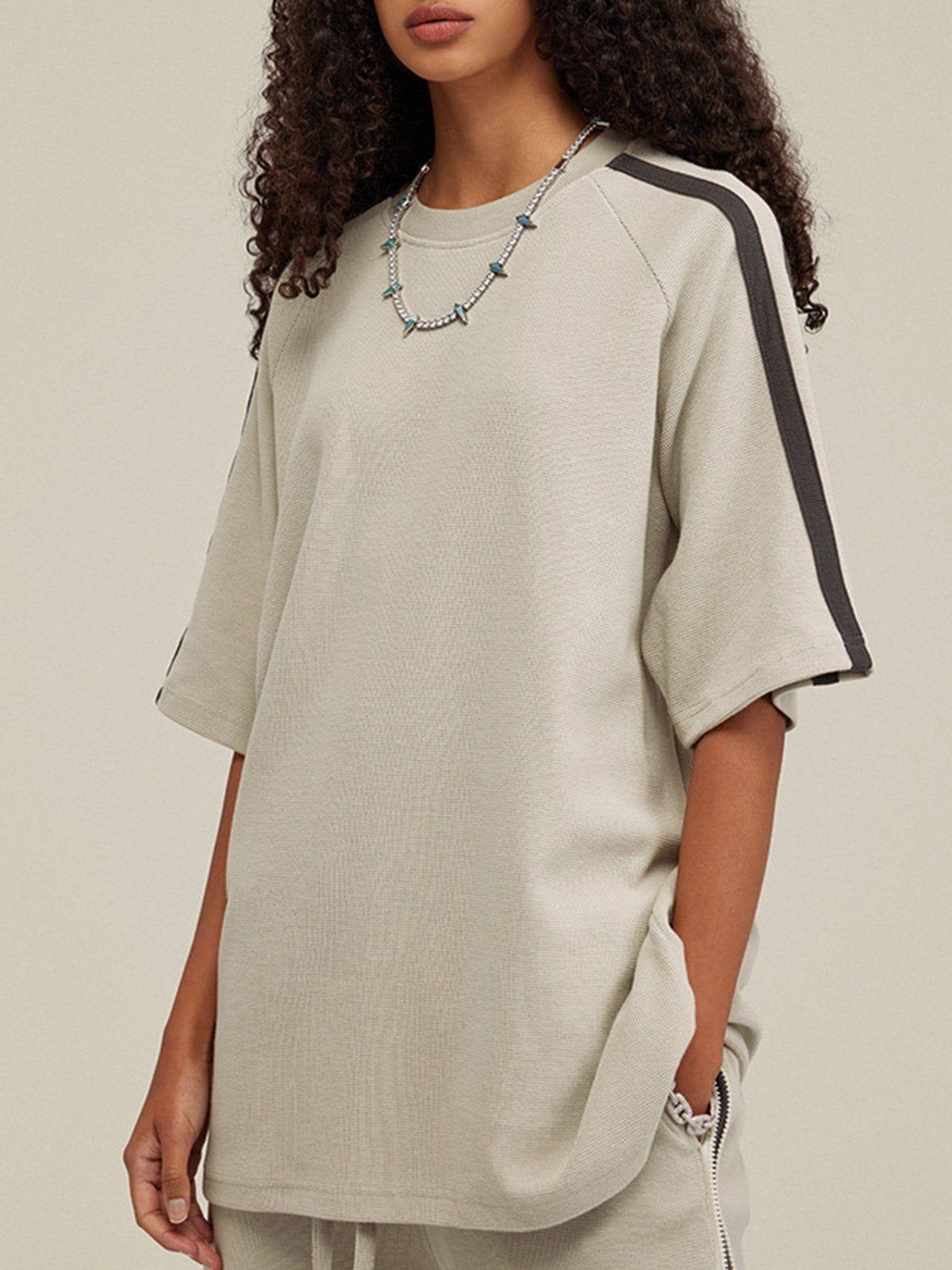 Concert Outfit Waffle Stripes Tee Concert Outfit Waffle Stripes Tee