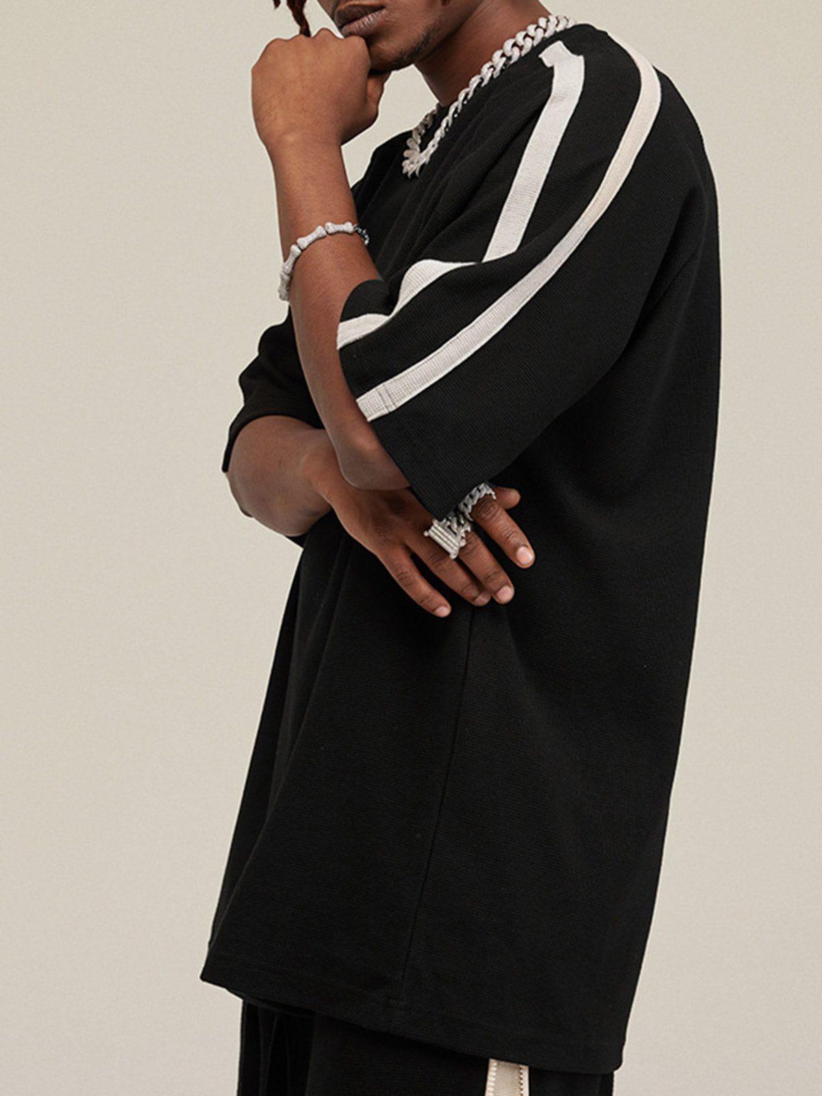 Concert Outfit Waffle Stripes Tee Concert Outfit Waffle Stripes Tee