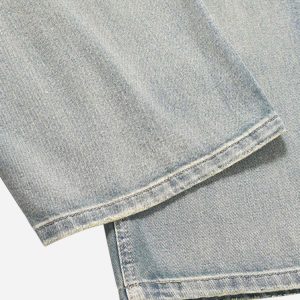 Concert Outfit Washed And Worn Loose Jeans