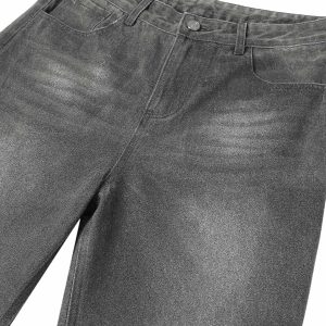 Concert Outfit Washed Batik Straight Jeans