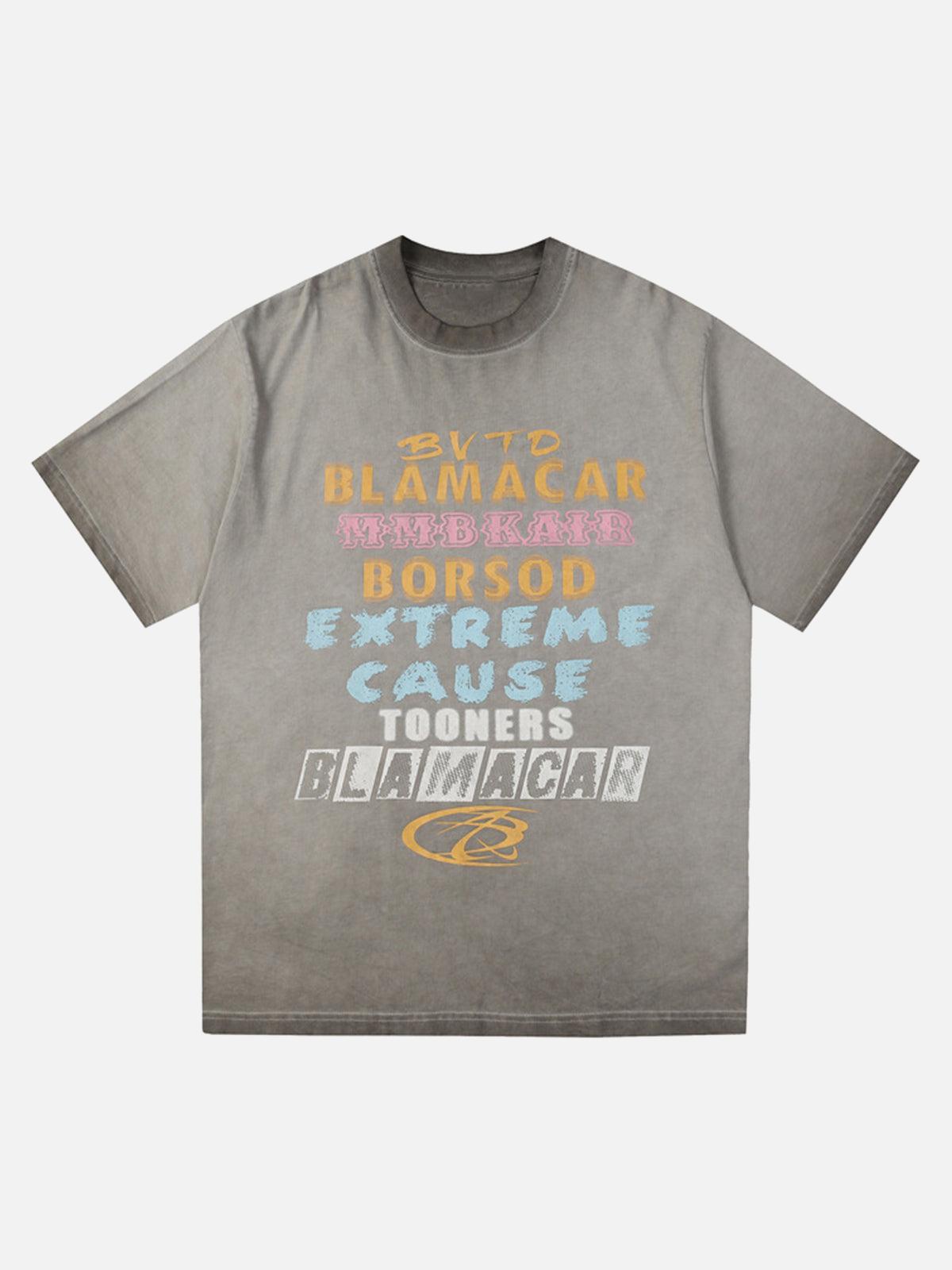 Concert Outfit Washed Blamacar Graphic T-Shirt Concert Outfit Washed Blamacar Graphic T-Shirt