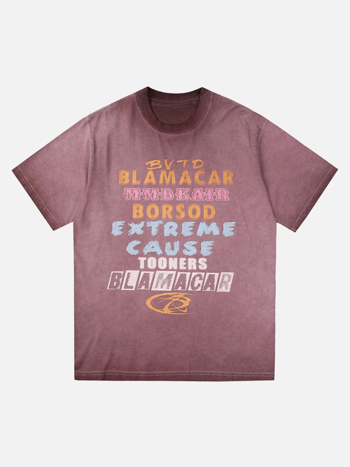Concert Outfit Washed Blamacar Graphic T-Shirt Concert Outfit Washed Blamacar Graphic T-Shirt