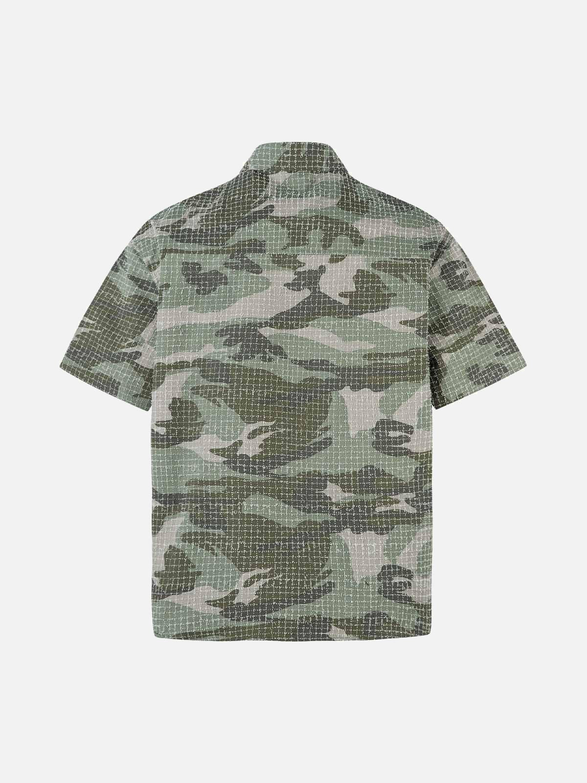 Concert Outfit Washed Brushed Camouflage Short Sleeve Shirt Concert Outfit Washed Brushed Camouflage Short Sleeve Shirt