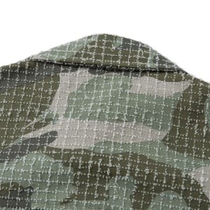 Concert Outfit Washed Brushed Camouflage Short Sleeve Shirt