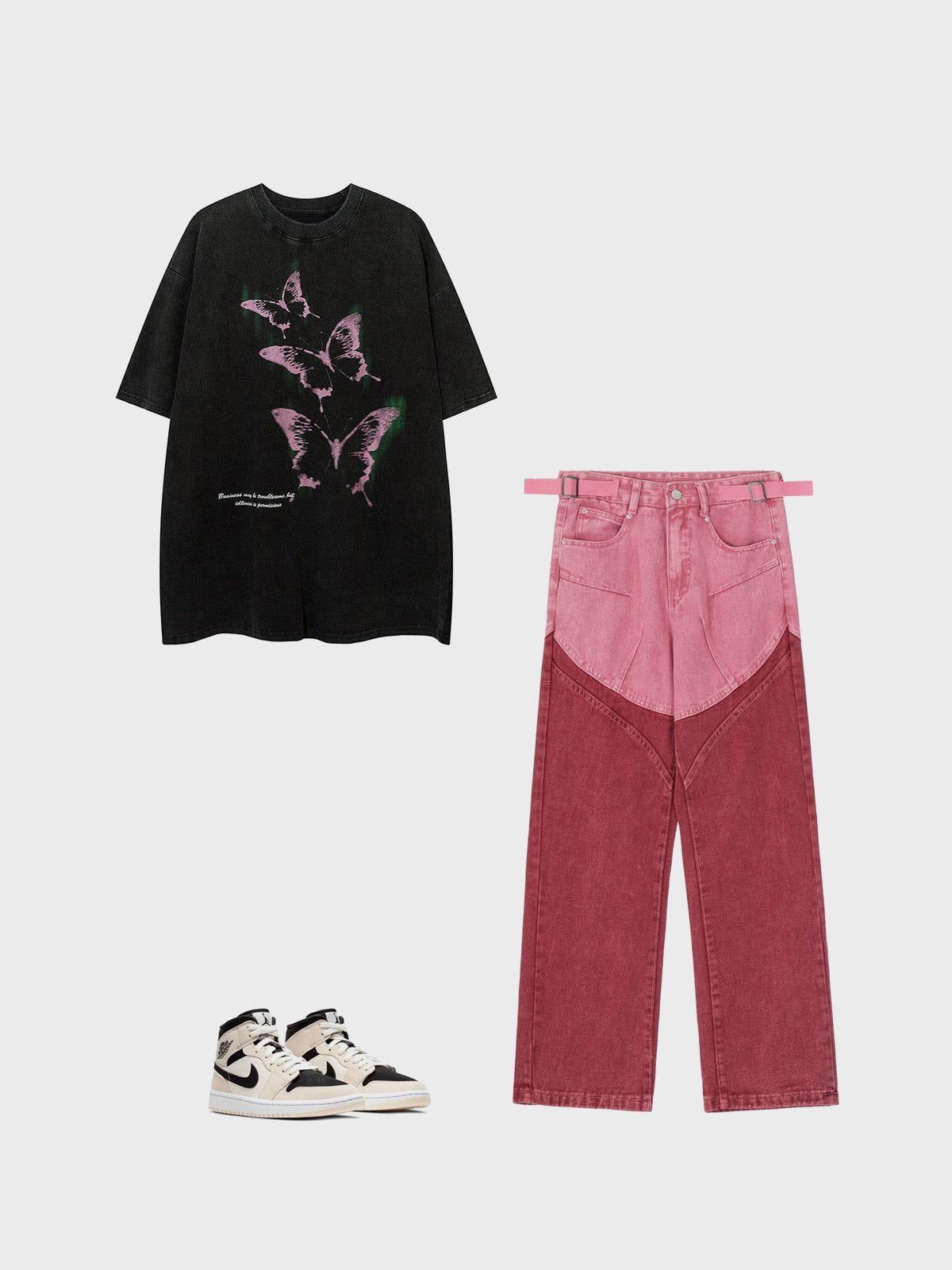 Concert Outfit Washed Butterfly Graphic Tee Concert Outfit Washed Butterfly Graphic Tee