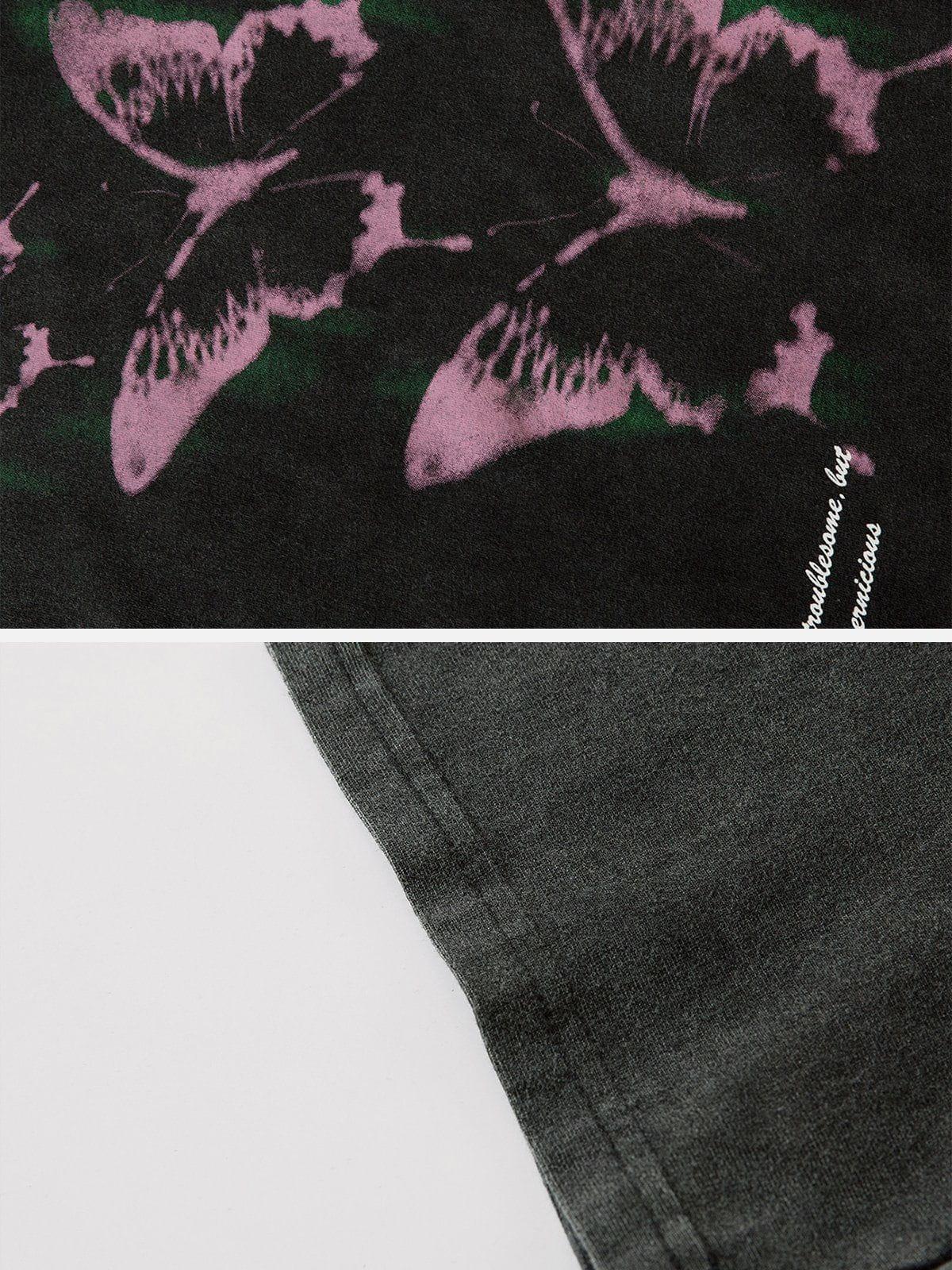 Concert Outfit Washed Butterfly Graphic Tee Concert Outfit Washed Butterfly Graphic Tee