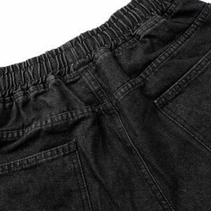 Concert Outfit Washed Cargo Denim Shorts