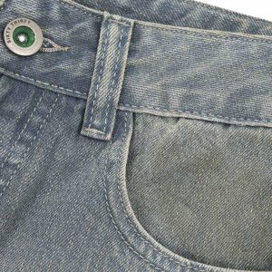 Concert Outfit Washed Denim Hip-Hop Shorts