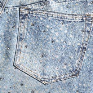 Concert Outfit Washed Diamond Print Jeans