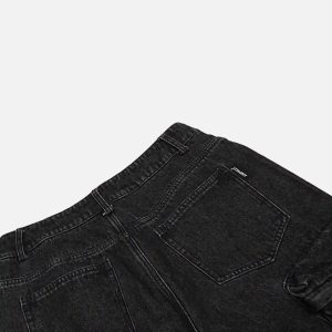 Concert Outfit Washed Distressed Cargo Pocket Jeans