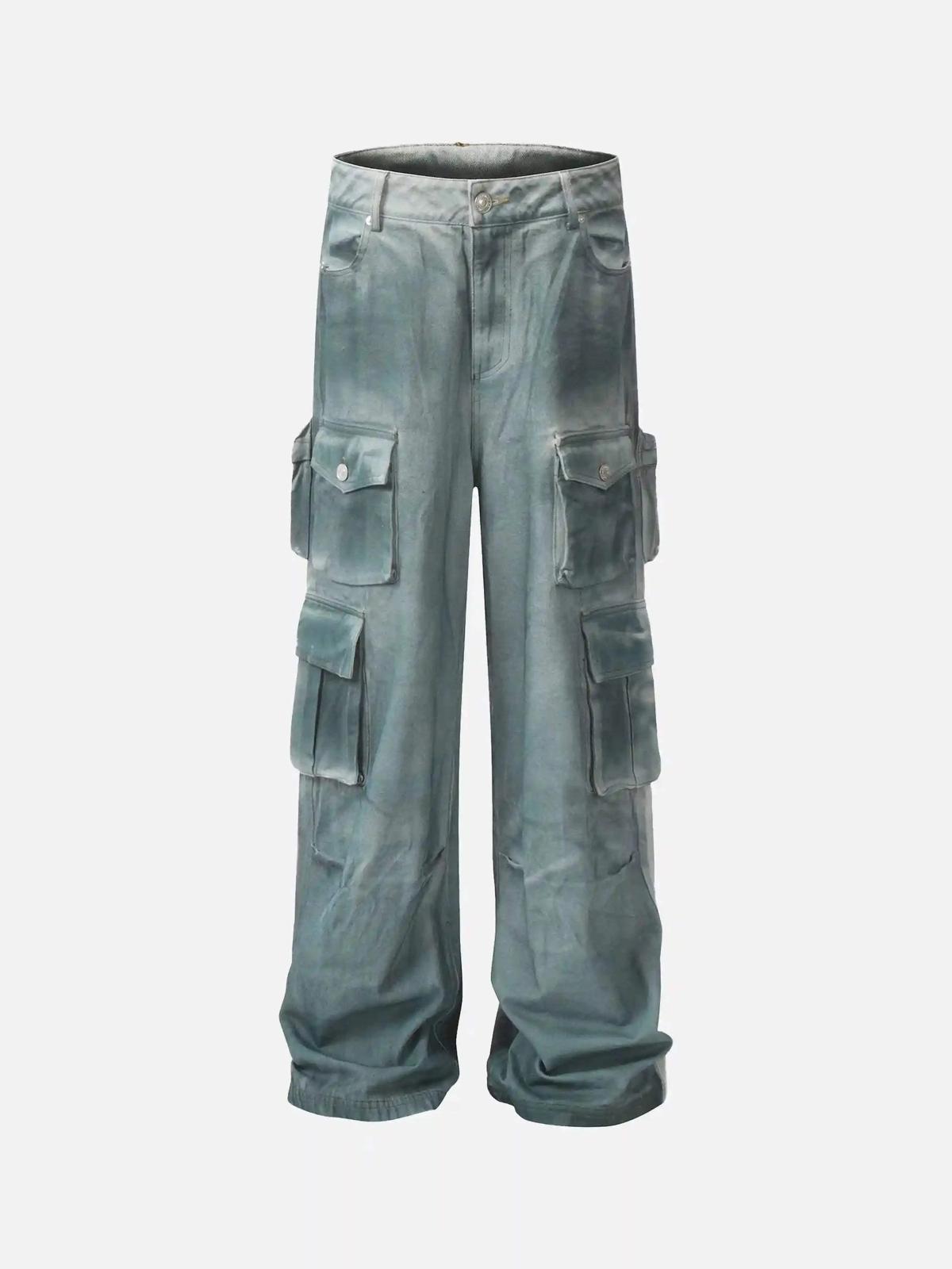 Concert Outfit Washed Distressed Cargo Pocket Jeans Concert Outfit Washed Distressed Cargo Pocket Jeans