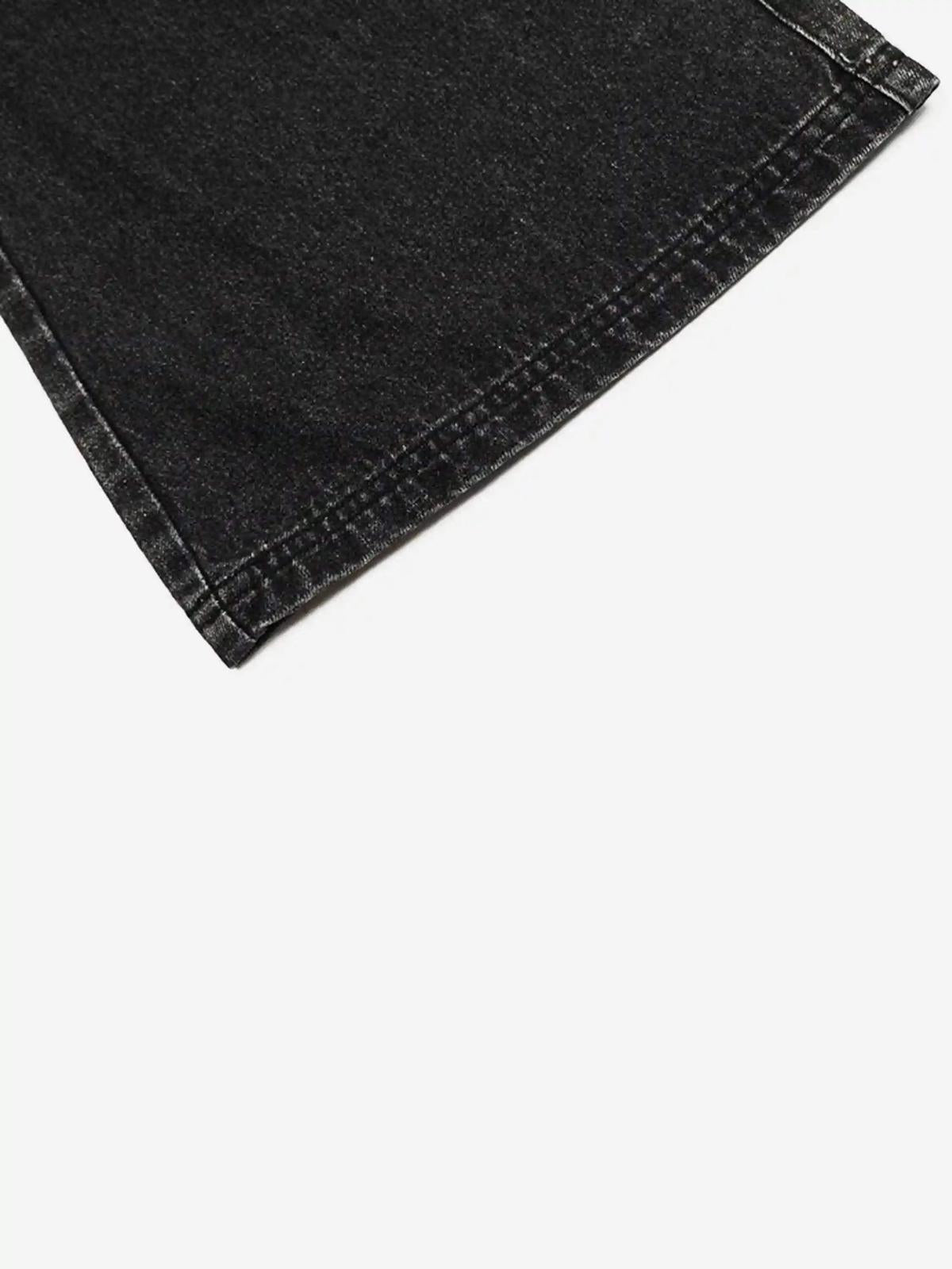 Concert Outfit Washed Distressed Cargo Pocket Jeans Concert Outfit Washed Distressed Cargo Pocket Jeans