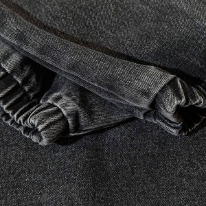 Concert Outfit Washed Distressed Denim Zip-Up Hoodie