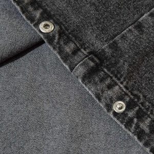 Concert Outfit Washed Distressed Denim Zip-Up Hoodie