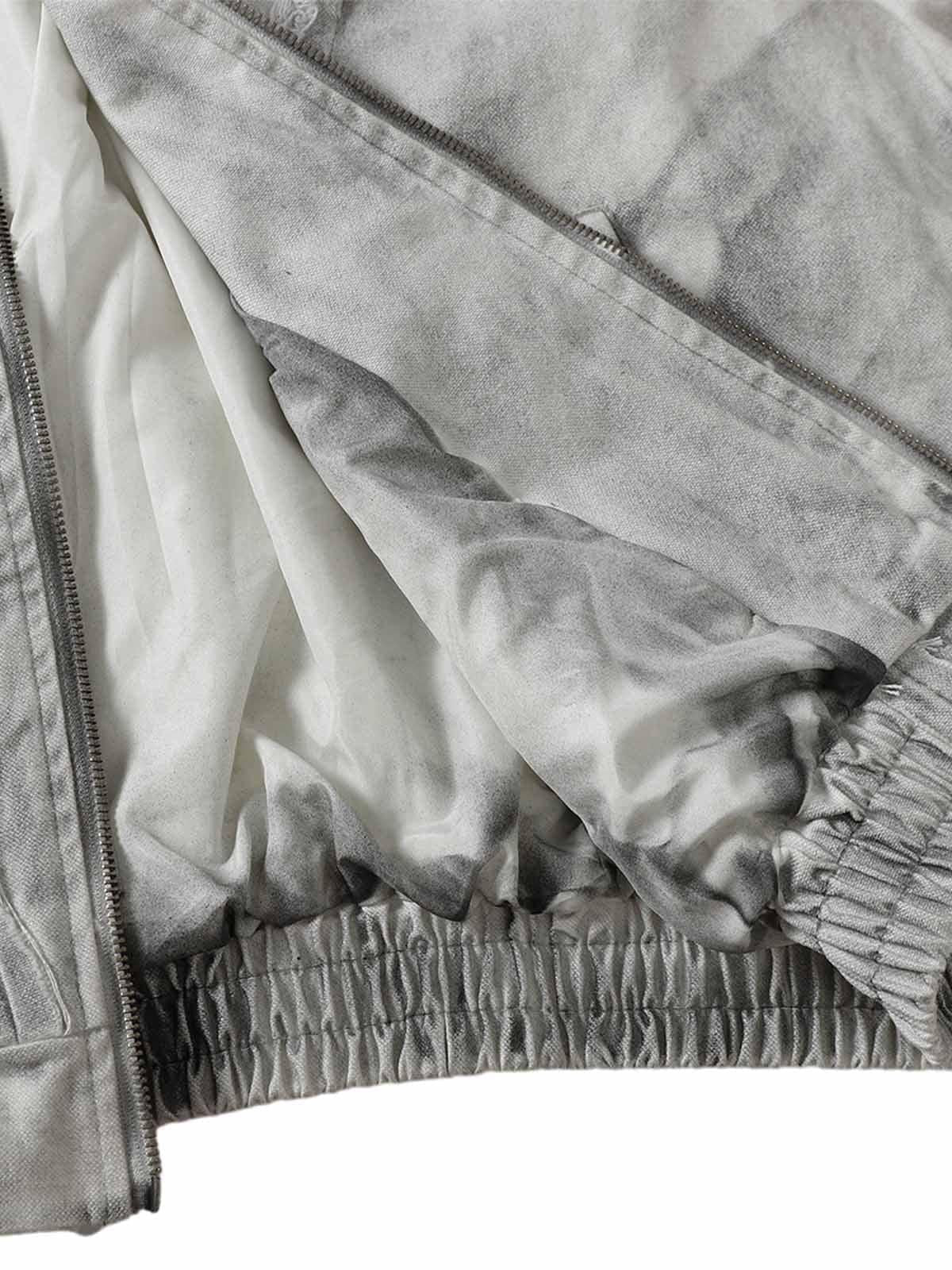 Concert Outfit Washed Distressed Fur Hooded Jacket Concert Outfit Washed Distressed Fur Hooded Jacket