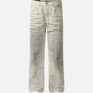 Concert Outfit Washed Distressed Jeans