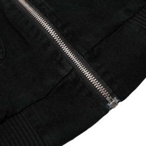 Concert Outfit Washed Distressed Patchwork Work Hooded Jacket