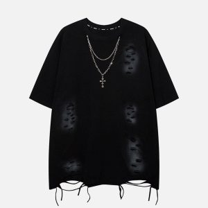 Concert Outfit Washed Distressed Tee