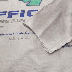 Concert Outfit Washed Edge Long Sleeve T-Shirt