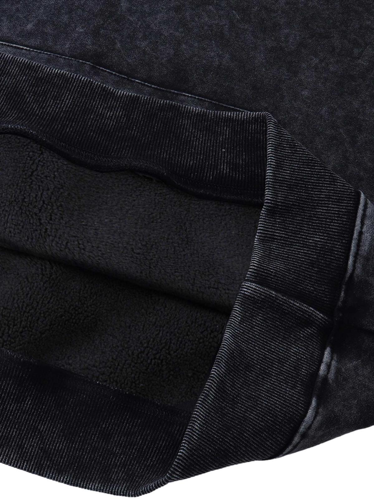 Concert Outfit Washed Flame Printed Fleece Hoodie Concert Outfit Washed Flame Printed Fleece Hoodie