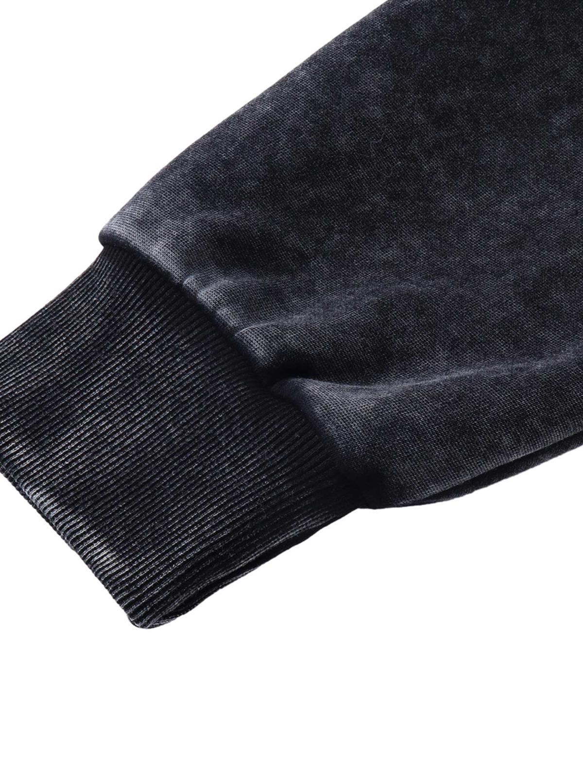 Concert Outfit Washed Flame Printed Fleece Hoodie Concert Outfit Washed Flame Printed Fleece Hoodie