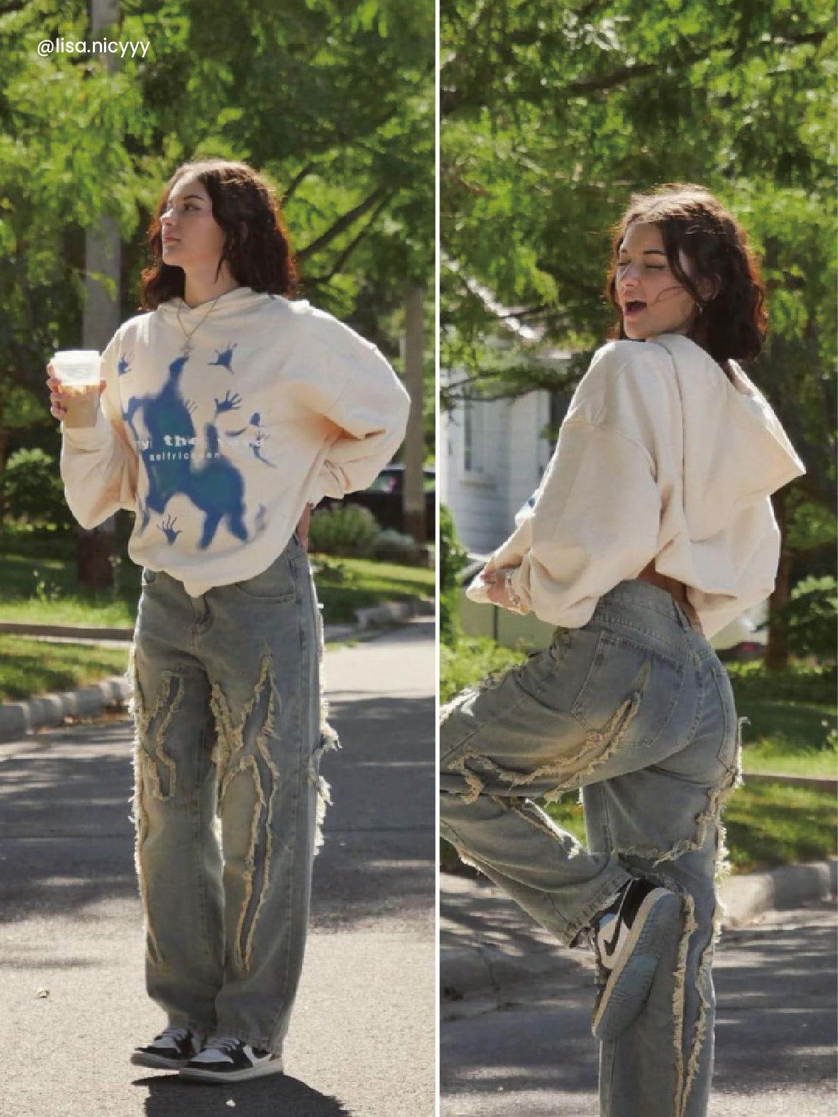 Concert Outfit Washed Fringe Jeans Concert Outfit Washed Fringe Jeans