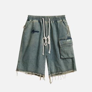 Concert Outfit Washed Fringe Jorts