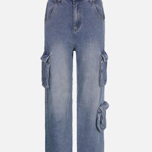 Concert Outfit Washed Gradient High Rise Straight Leg Jeans