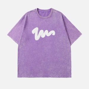 Concert Outfit Washed Graffiti Print Tee