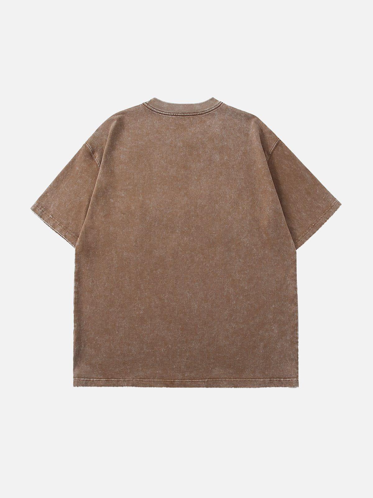 Concert Outfit Washed Graffiti Print Tee Concert Outfit Washed Graffiti Print Tee