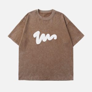 Concert Outfit Washed Graffiti Print Tee