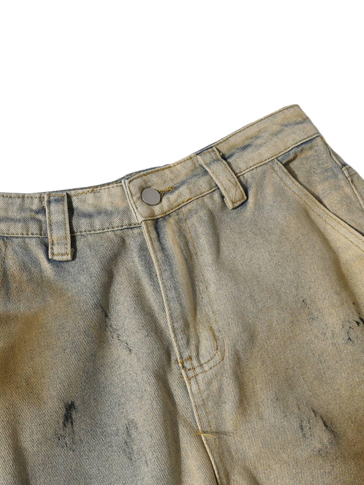 Concert Outfit Washed Graffiti Spray Paint Barrel Jeans Concert Outfit Washed Graffiti Spray Paint Barrel Jeans