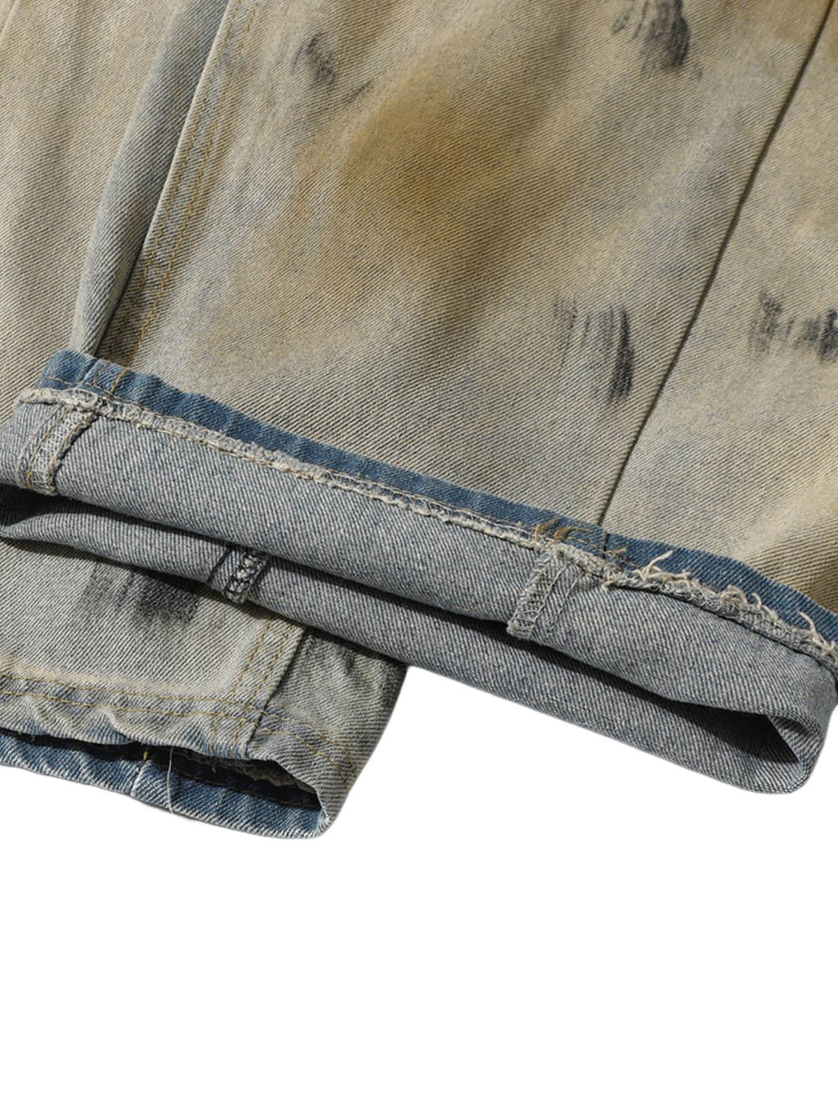 Concert Outfit Washed Graffiti Spray Paint Barrel Jeans Concert Outfit Washed Graffiti Spray Paint Barrel Jeans