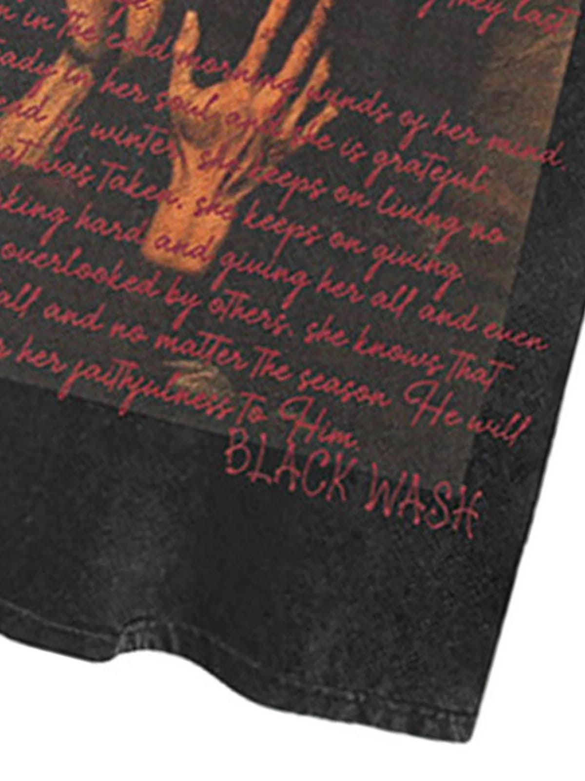 Concert Outfit Washed Graphic Crew Neck T-Shirt Concert Outfit Washed Graphic Crew Neck T-Shirt