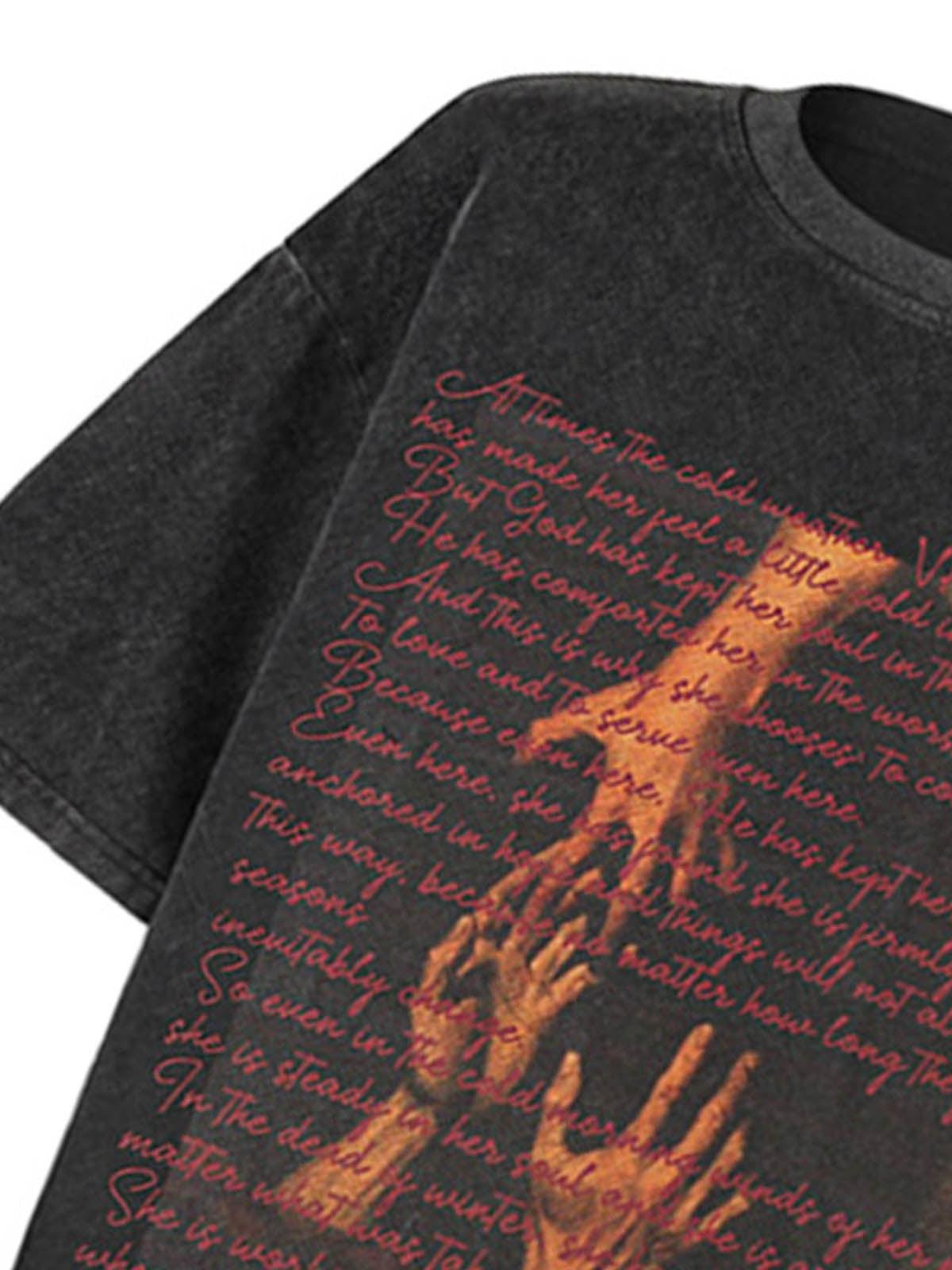 Concert Outfit Washed Graphic Crew Neck T-Shirt Concert Outfit Washed Graphic Crew Neck T-Shirt