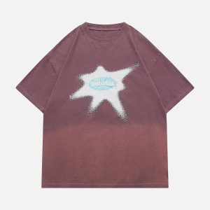 Concert Outfit Washed Graphic Gradient Tee