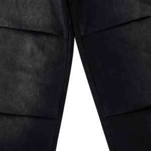 Concert Outfit Washed Multi Pocket Drawstring Cargo Jeans