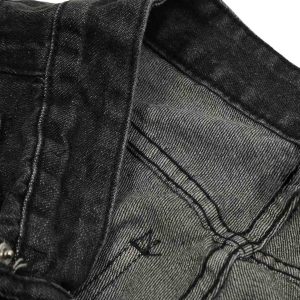 Concert Outfit Washed Multi-Pocket Work Cargo Jeans