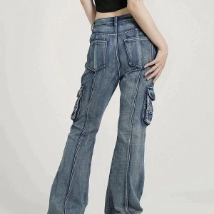 Concert Outfit Washed Old Slim Fit Jeans