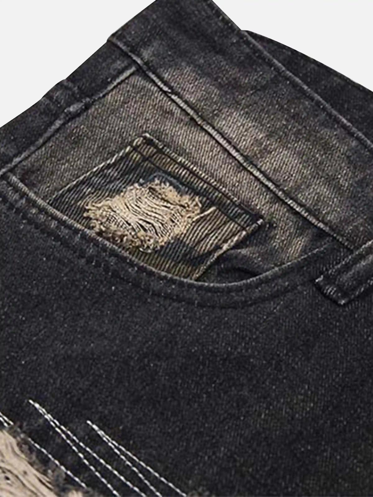 Concert Outfit Washed Panel Camouflage Jeans Concert Outfit Washed Panel Camouflage Jeans